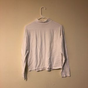 Everlane White Mock Neck Tee